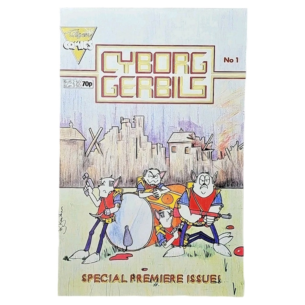 Trigon Comics Cyborg Gerbils #1 1986 Special Premiere Issue Vintage Sci-Fi Book